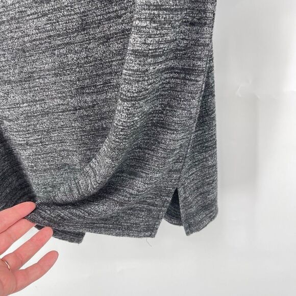 LOFT Womens Ruffle Sleeve Blouse Top Stretch Scoop Neck Pullover Gray XS - Picture 7 of 11